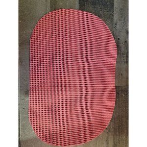 Non-slip grip placemat red‎ decor oval